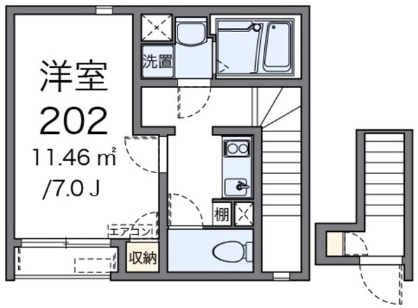 クレイノ白子の物件間取画像